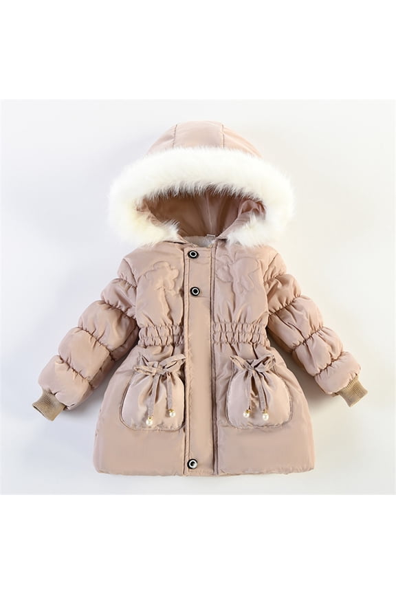 Toddler Baby Winter Coat,Toddler Puffer Coat Cute Hooded Jacket Zipper Up Down Coats For Baby Girls Kids Winter Jacket Winter Baby Girl Clothes 12-18 Months