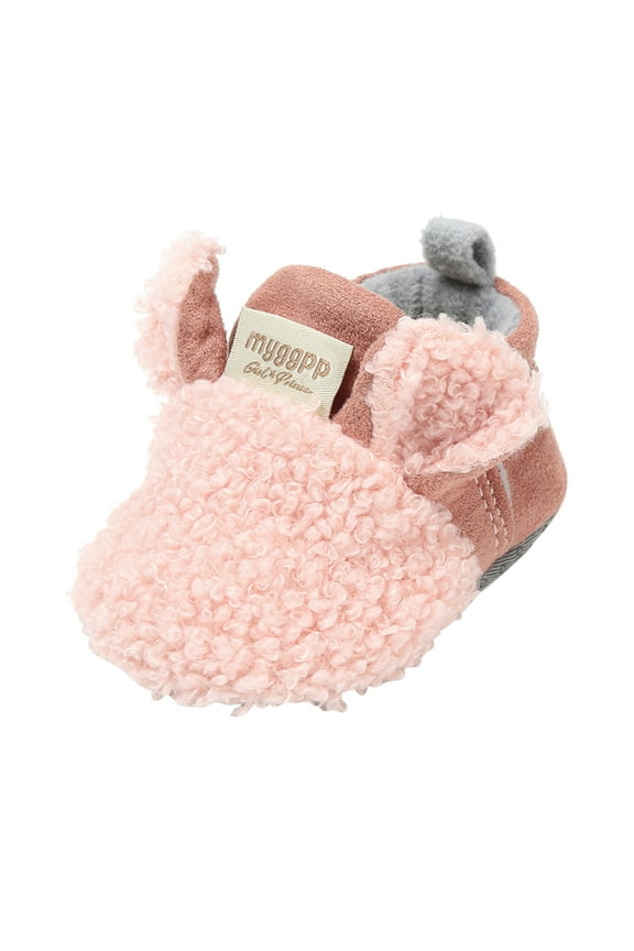 Toddler Babys Boys' Girls' Shoes Child Crawling Lamb Slippers Prewalker Trainers Shoes for Boys Girls Size 6-12 Months