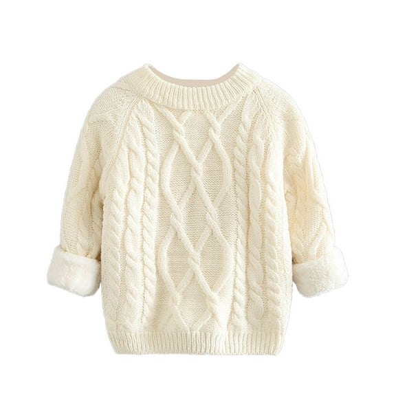 Toddler Babys Girls Sweater Floral Crewneck Long Sleeve Pullover Sweatshirt Knit Fall Winter Clothes