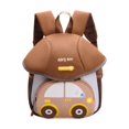 thumbnail image 1 of Toddler Backpack with Anti Lost Leash, Cute 3D Bus Shape Kindergarten Bag for Boys Girls, Lightweight Water Resistant Nylon School Daycare Travel Rucksack Brown, 1 of 6