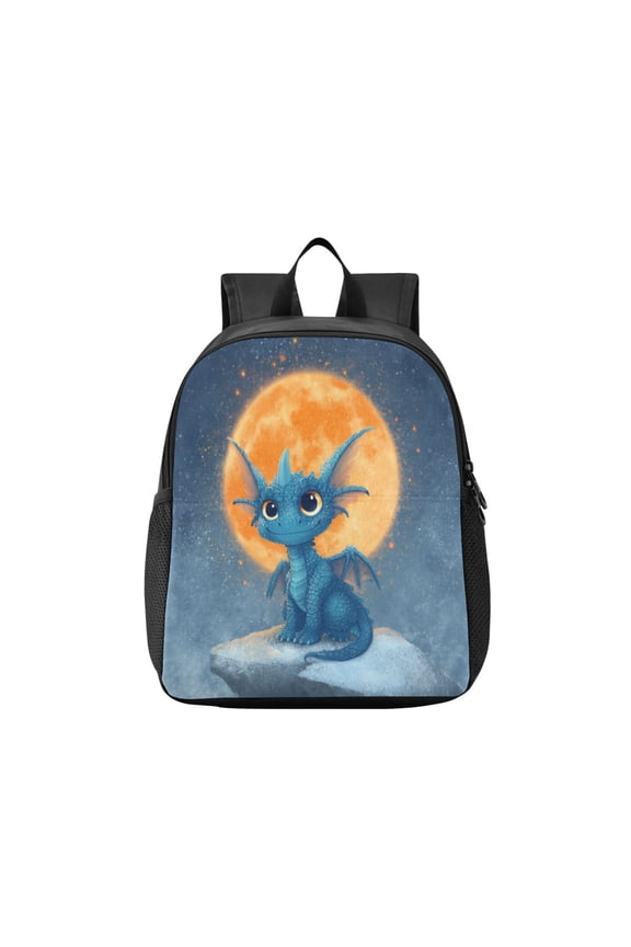 Toddler Backpack Baby Blue Dragon Waterproof Lightweight Backpack Casual Mini Daypack for Daycare & Travel