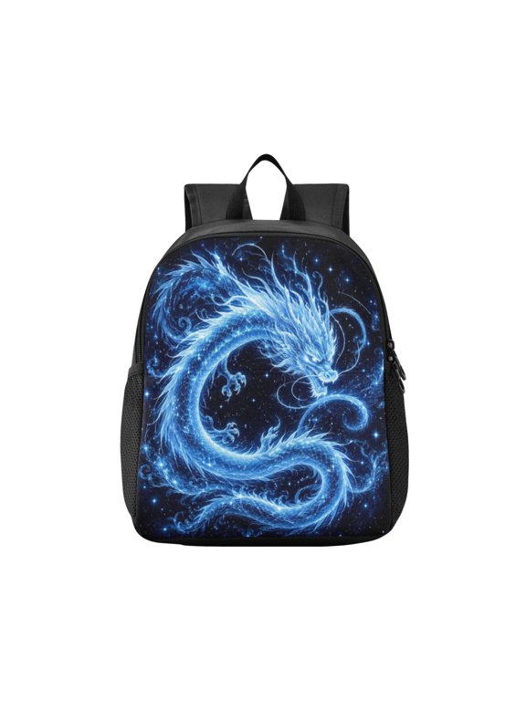 Toddler Backpack Blue Dragon Celestial Design Waterproof Lightweight Backpack Casual Mini Daypack for Daycare & Travel