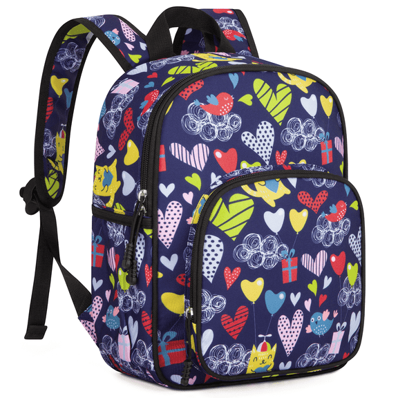 Cshidworld Toddler Backpack for Boys Girls 2-4, Preschool Backpack Mini Backpack For School & Travel, Child Backpacks, Kindergarten Elementary Toddler bag, Cute Kids Backpack, 11" H, Black Love