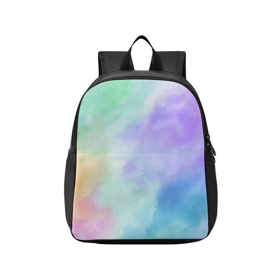 Toddler Backpack Candy Watercolor Clouds Waterproof Lightweight Backpack Casual Mini Daypack for Daycare & Travel