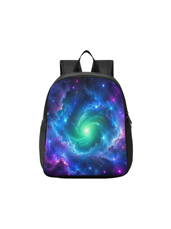 Toddler Backpack Cosmic Galaxy Nebula Spiral Waterproof Lightweight Backpack Casual Mini Daypack for Daycare & Travel
