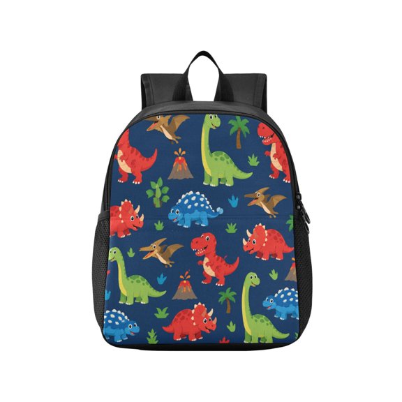 Toddler Backpack Cute Dinosaur Volcano Pattern Waterproof Lightweight Backpack Casual Mini Daypack for Daycare & Travel