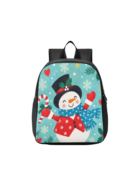 Toddler Backpack Cute Magic Hat Snowman Waterproof Lightweight Backpack Casual Mini Daypack for Daycare & Travel