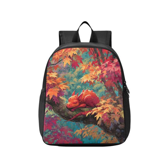 Toddler Backpack Cute Red Dragon at Rest Waterproof Lightweight Backpack Casual Mini Daypack for Daycare & Travel
