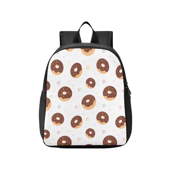 Toddler Backpack Donut Pattern Sweet Dessert Waterproof Lightweight Backpack Casual Mini Daypack for Daycare & Travel