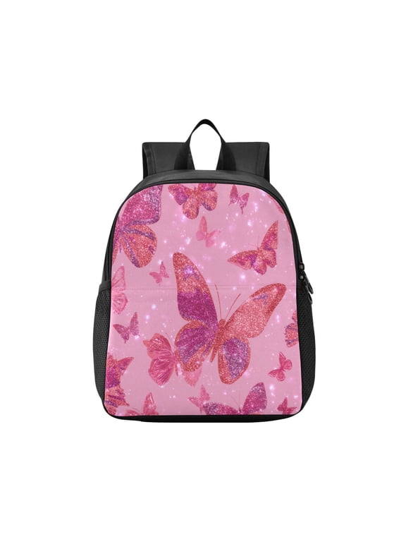 Toddler Backpack Glittering Sequin Butterfly Waterproof Lightweight Backpack Casual Mini Daypack for Daycare & Travel