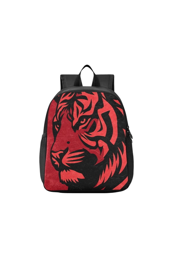 Toddler Backpack Graphic Tiger Head Pattern Waterproof Lightweight Backpack Casual Mini Daypack for Daycare & Travel