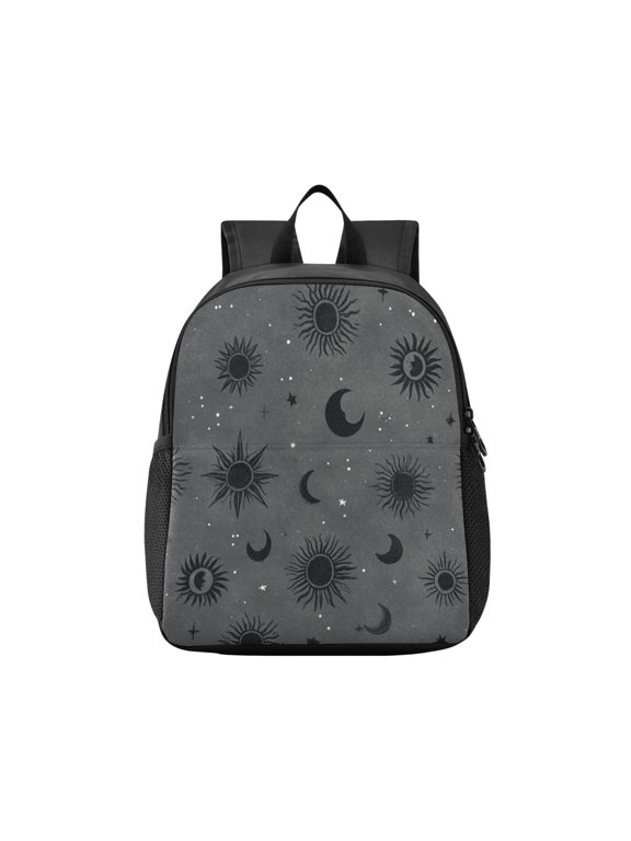 Toddler Backpack Grey Astrology Celestial Art Waterproof Lightweight Backpack Casual Mini Daypack for Daycare & Travel