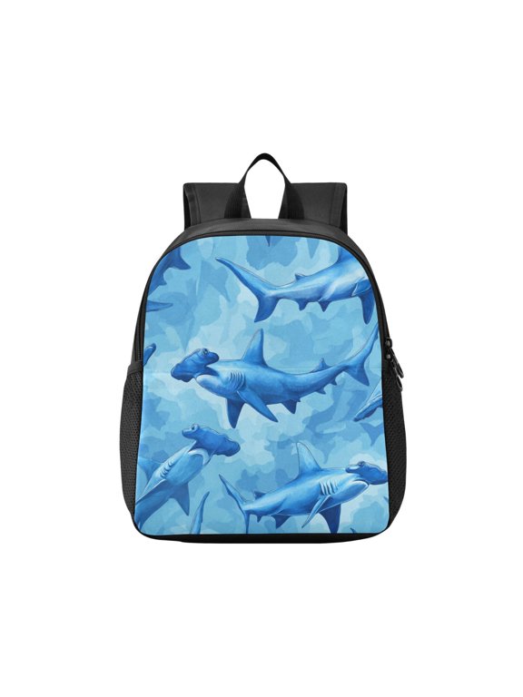 Toddler Backpack Hammerhead Shark Pattern Waterproof Lightweight Backpack Casual Mini Daypack for Daycare & Travel