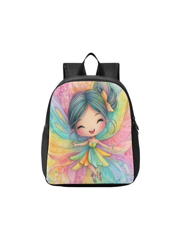 Toddler Backpack Joyful Rainbow Sprite Waterproof Lightweight Backpack Casual Mini Daypack for Daycare & Travel