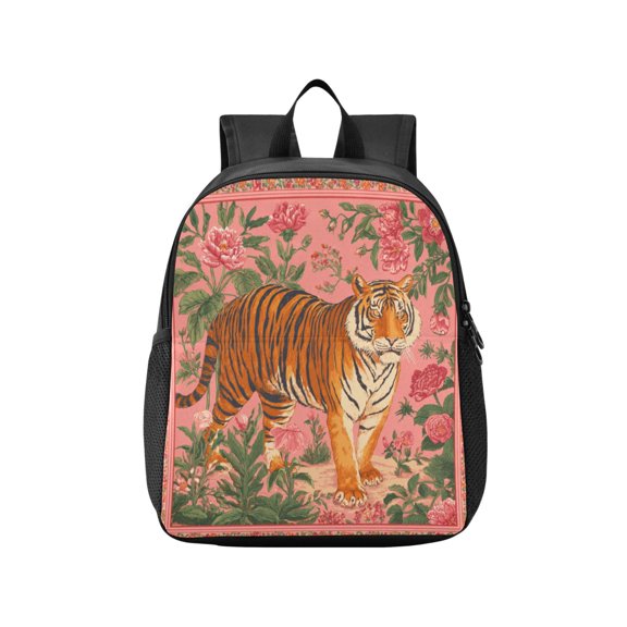 Toddler Backpack Jungle Tiger Tapestry Waterproof Lightweight Backpack Casual Mini Daypack for Daycare & Travel