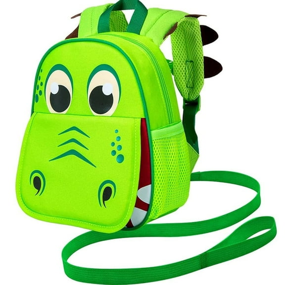 Toddler Backpack Leash, 9.5" Safety Harness Dinosaur Bag - Removable Tether