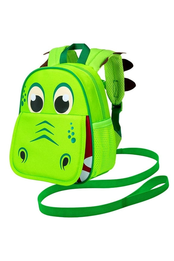 Toddler Backpack Leash, 9.5" Safety Harness Dinosaur Bag - Removable Tether