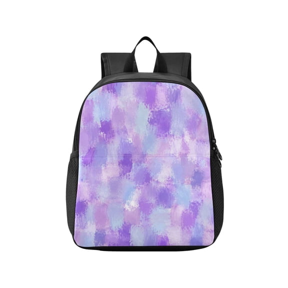 Toddler Backpack Purple Brushstroke Pattern Waterproof Lightweight Backpack Casual Mini Daypack for Daycare & Travel