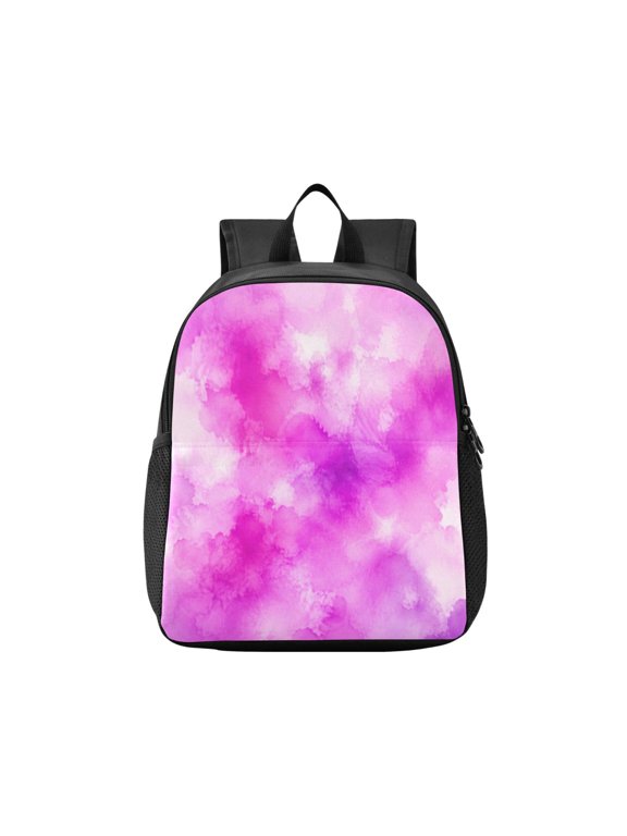 Toddler Backpack Romantic Purple Pink Cloud Waterproof Lightweight Backpack Casual Mini Daypack for Daycare & Travel