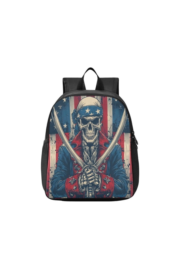Toddler Backpack Skeleton Warrior Waterproof Lightweight Backpack Casual Mini Daypack for Daycare & Travel