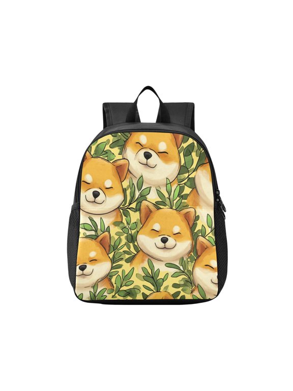 Toddler Backpack Sleepy Shiba Buddies Waterproof Lightweight Backpack Casual Mini Daypack for Daycare & Travel