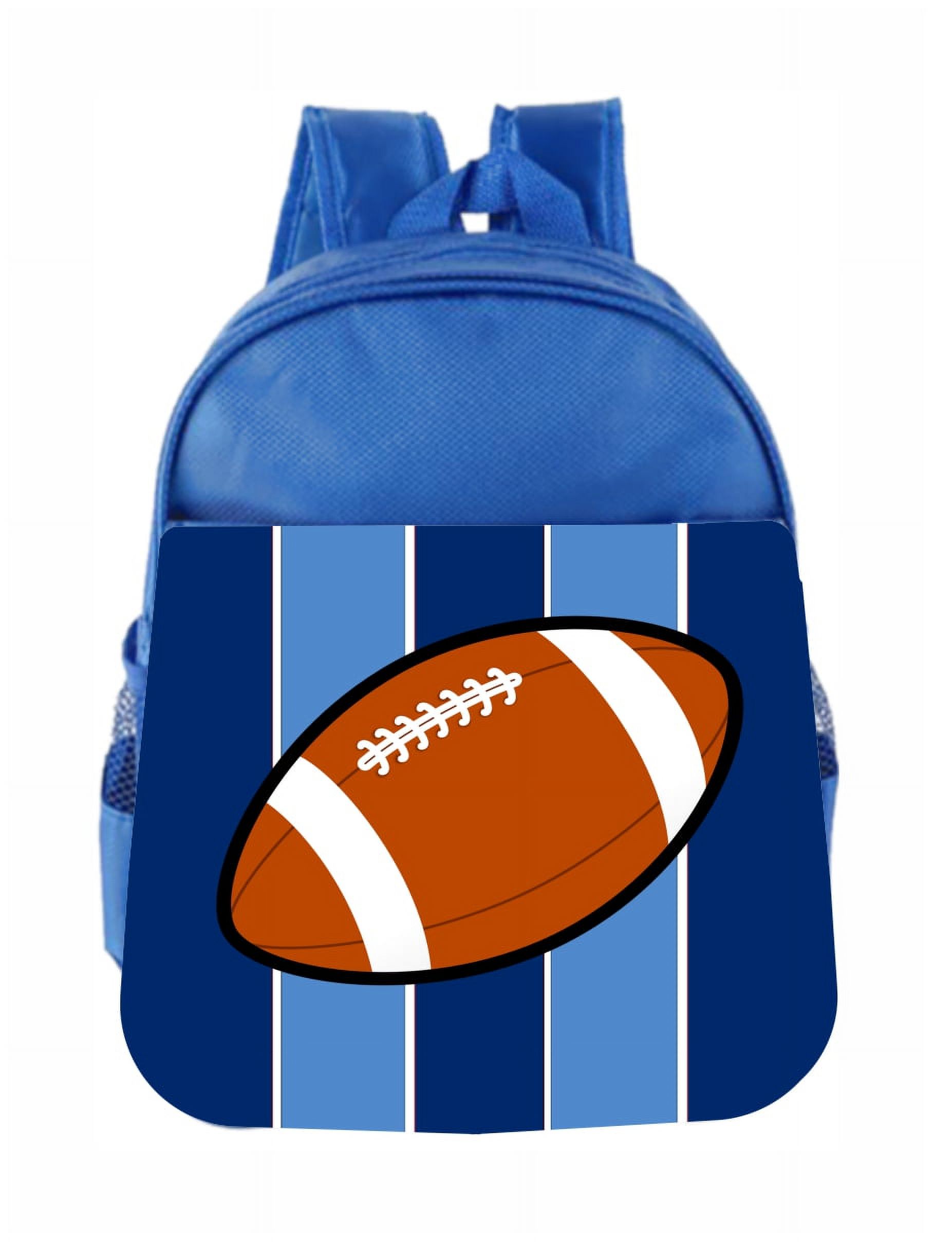 Toddler Backpack Sports Football Blue Stripes Kids Backpack Toddler - image 1 of 4