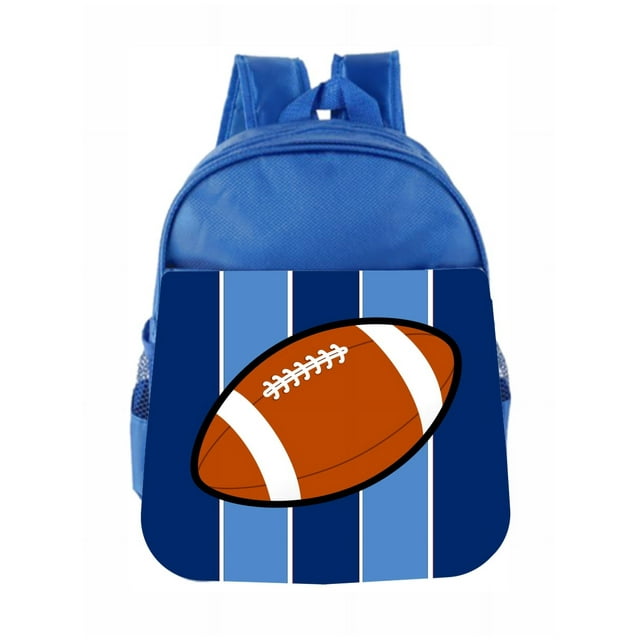 Toddler Backpack Sports Football Blue Stripes Kids Backpack Toddler