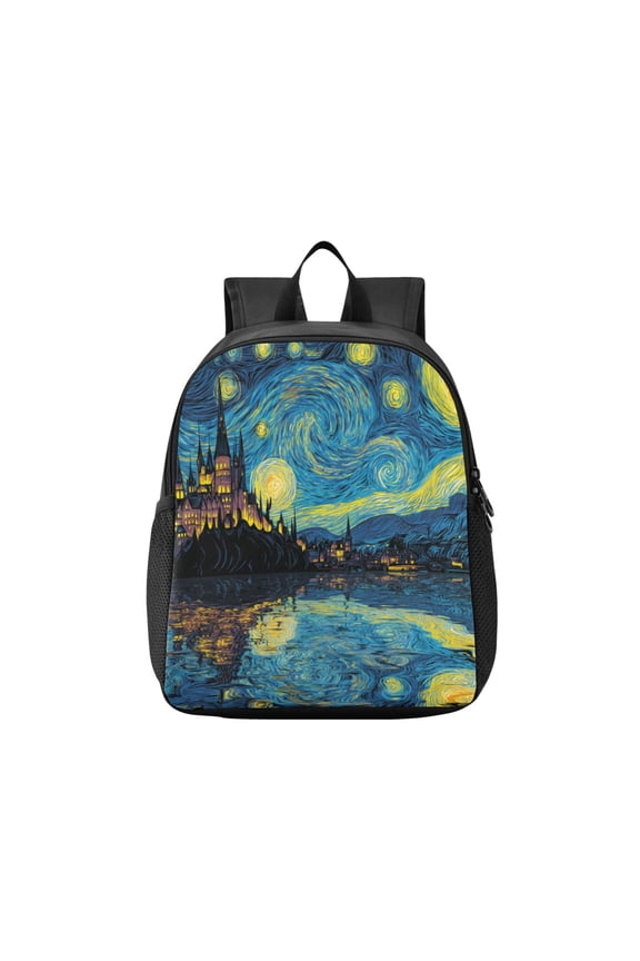 Toddler Backpack Starry Sky Style Castle Waterproof Lightweight Backpack Casual Mini Daypack for Daycare & Travel