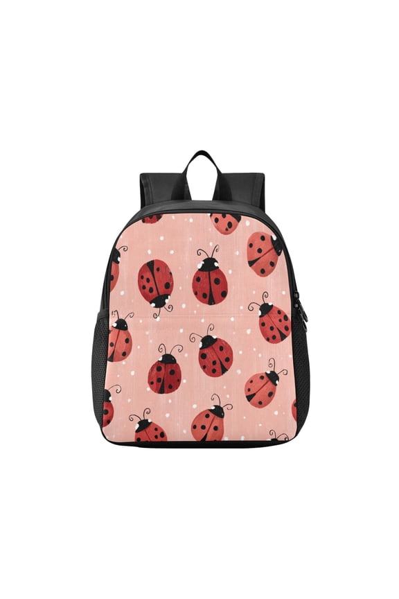 Toddler Backpack Sweet Ladybug Print Waterproof Lightweight Backpack Casual Mini Daypack for Daycare & Travel