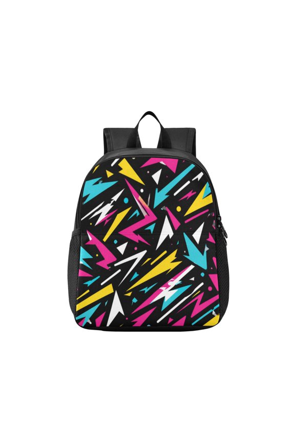 Toddler Backpack Vibrant Lightning Bolt Pattern Waterproof Lightweight Backpack Casual Mini Daypack for Daycare & Travel