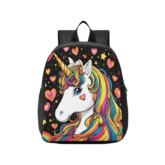 Toddler Backpack Vintage-style Unicorn Waterproof Lightweight Backpack Casual Mini Daypack for Daycare & Travel