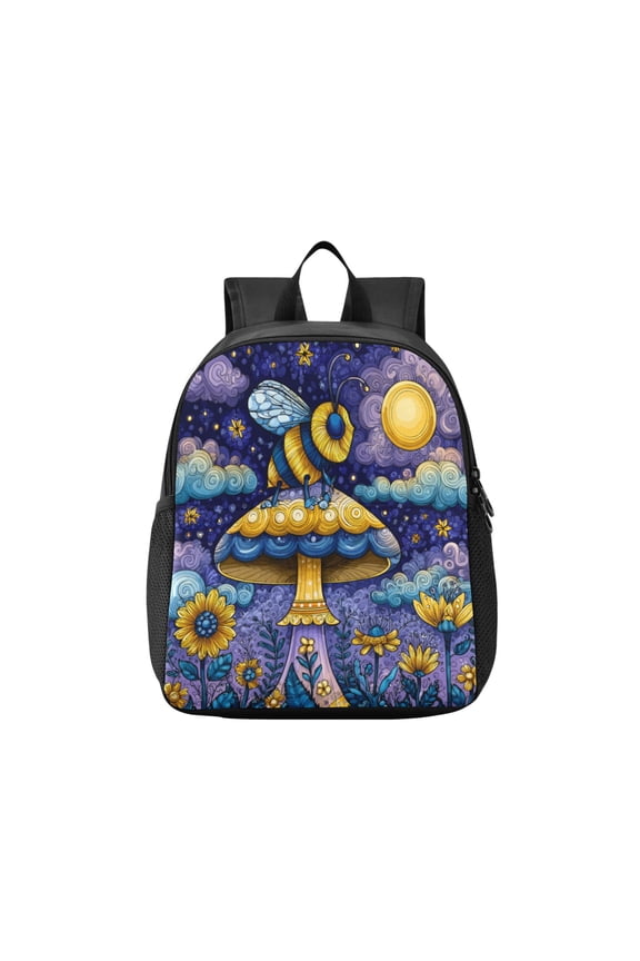 Toddler Backpack Whimsical Cartoon Bee Waterproof Lightweight Backpack Casual Mini Daypack for Daycare & Travel