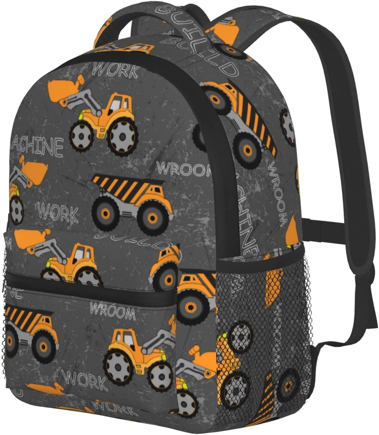 Toddler Backpack for Boys Construction Machines Cars Truck Tractor Kids