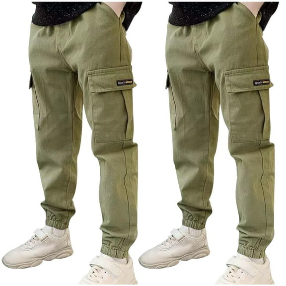 Toddler Baggy Sweatpants Boys Cargo Pantsfashion Children 2Pc Pants Men Work Pants Children Pocket Guard Pants Casual Outwear Pants
