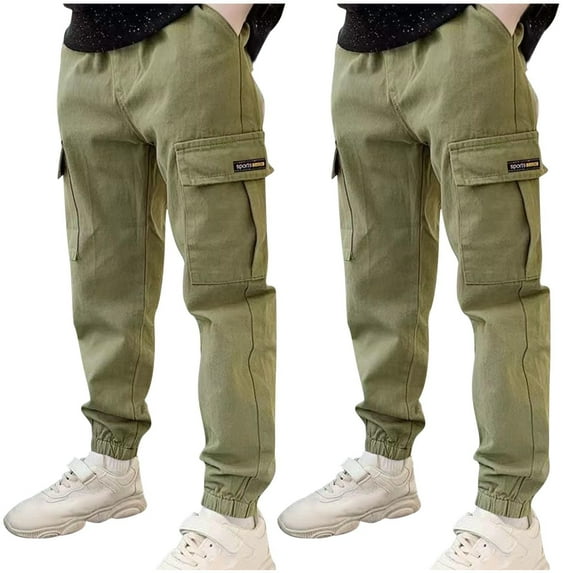 Toddler Baggy Sweatpants Boys Cargo Pantsfashion Children 2Pc Pants Men Work Pants Children Pocket Guard Pants Casual Outwear Pants