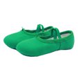 thumbnail image 1 of Toddler Ballet Shoes, Solid Color Girls Dance Slippers with Cross Instep Straps and Soft Sole, Breathable Flexible Practice Dance Shoes, 1 of 3