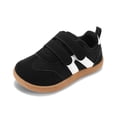 thumbnail image 1 of Toddler Barefoot Shoes, Wide Toe Box Zero Drop Sneakers for Boys & Girls, Hook-and-Loop Non-Slip Walking Shoes BlackWhite T6, 1 of 8