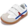 thumbnail image 1 of Toddler Barefoot Shoes, Wide Toe Box Zero Drop Sneakers for Boys Kids, Hook-and-Loop Non-Slip Walking Shoes White T7, 1 of 7
