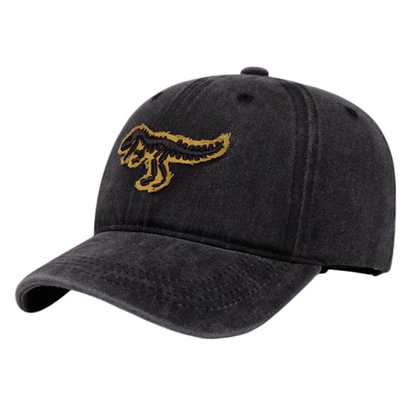 Toddler Baseball Hats 2026 Funny Print Hat Kids Adjustable Washed Golf Cap for Boys Girls Summer Breathable Black 2-6 Years