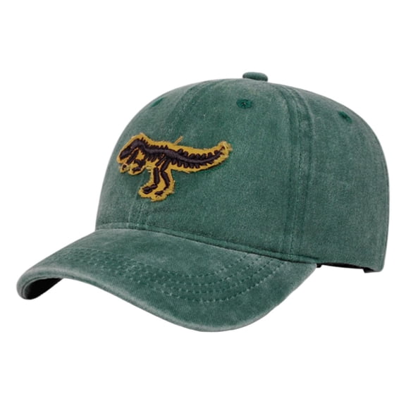 Toddler Baseball Hats 2026 Funny Print Hat Kids Adjustable Washed Golf Cap for Boys Girls Summer Breathable Green 2-6 Years