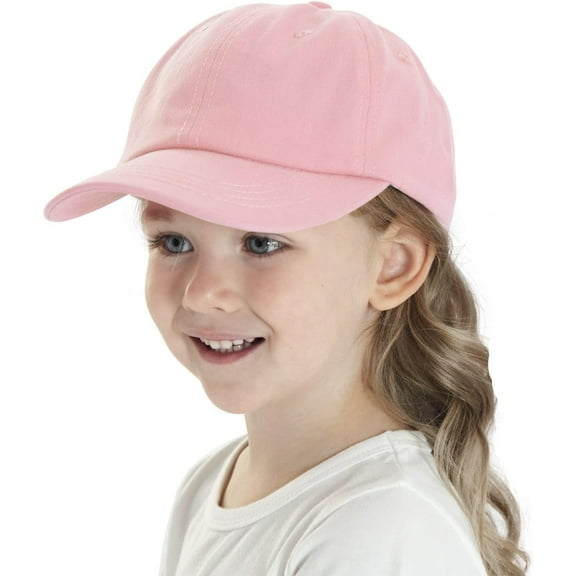 Toddler Baseball Hats Kids Boys Girls Trucker Hat Adjustable Cotton Baby Sun Caps Girls Baseball Cap with Ponytail 1-5 Years