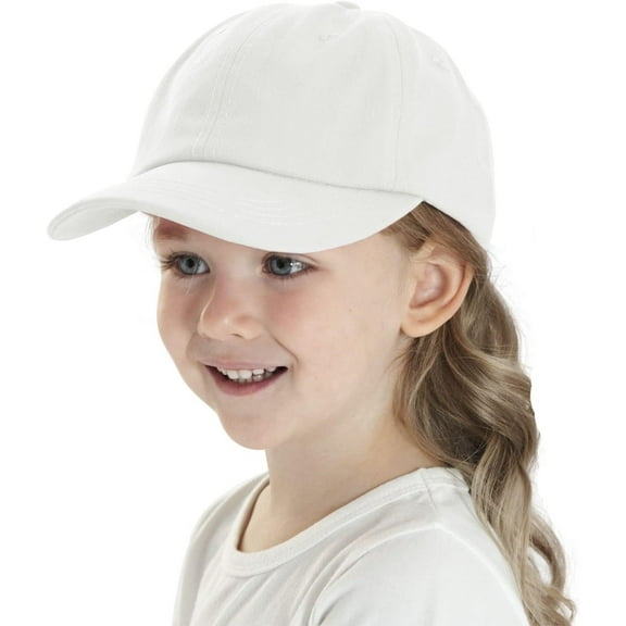 Toddler Baseball Hats Kids Boys Girls Trucker Hat Adjustable Cotton Baby Sun Caps Girls Baseball Cap with Ponytail 1-5 Years