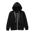 thumbnail image 1 of Toddler Basic Plain Zip Up Hooded Sweatshirt Adjustable Drawstring Wind Resistant Spring Outerwear, 1 of 3