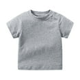 thumbnail image 1 of Toddler Basic Short Sleeve Tee Baby Boys Girls Tshirt Infant Baby Crewneck Shirt Summer T-Shirt Undershirts Boys Solid Tee Shirts, 1 of 7