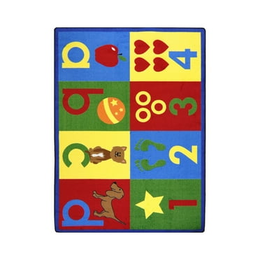 Toddler Basics 3'10" x 5'4" Area Rug In Color Bold