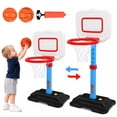 thumbnail image 1 of QIAHO Toddler Basketball Hoop, Adjustable Height Indoor Outdoor Mini Basketball Goal with 2 Balls & Pump, Poolside Backyard Sports Toy Gift for Boys Girls Ages 3-5, 1 of 10