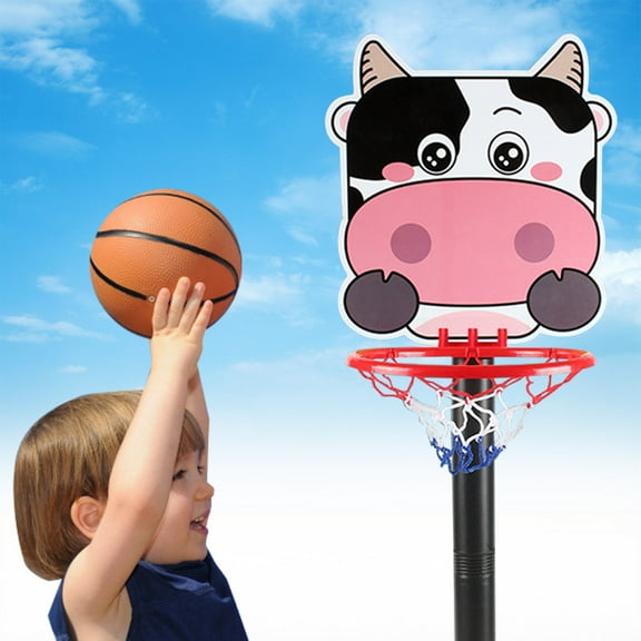 Toddler Basketball Hoop Indoor for Kids - Height Adjustable Baby Basketball Hoop Set, 1 Ball & Pump, Boys & Girls Toddler Outdoor Toys for Ages 3-5, Outside Toys for Toddlers