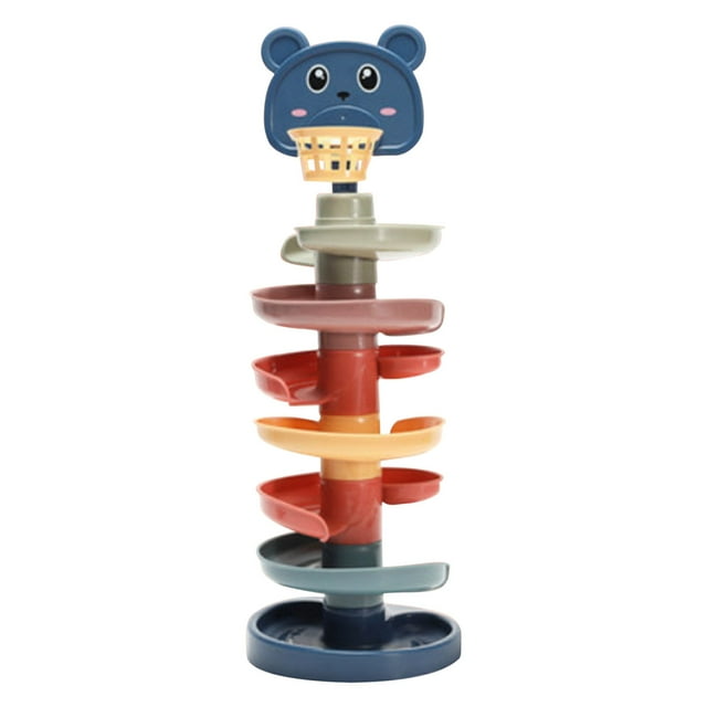 Toddler Basketball Tower and Roll Track, Educational Development Toy for Kids, Fun and Interactive Learning Playset for Toddlers, Enhances Motor Skills and Coordination