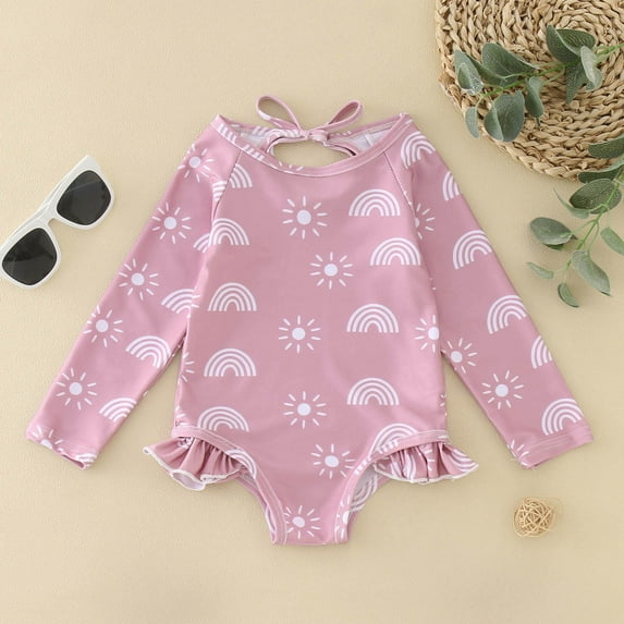 Toddler Bathing Suit Girl Kids 1 PC Swimsuit Girls Cute Girl Clothes for Girls 18-24 Months