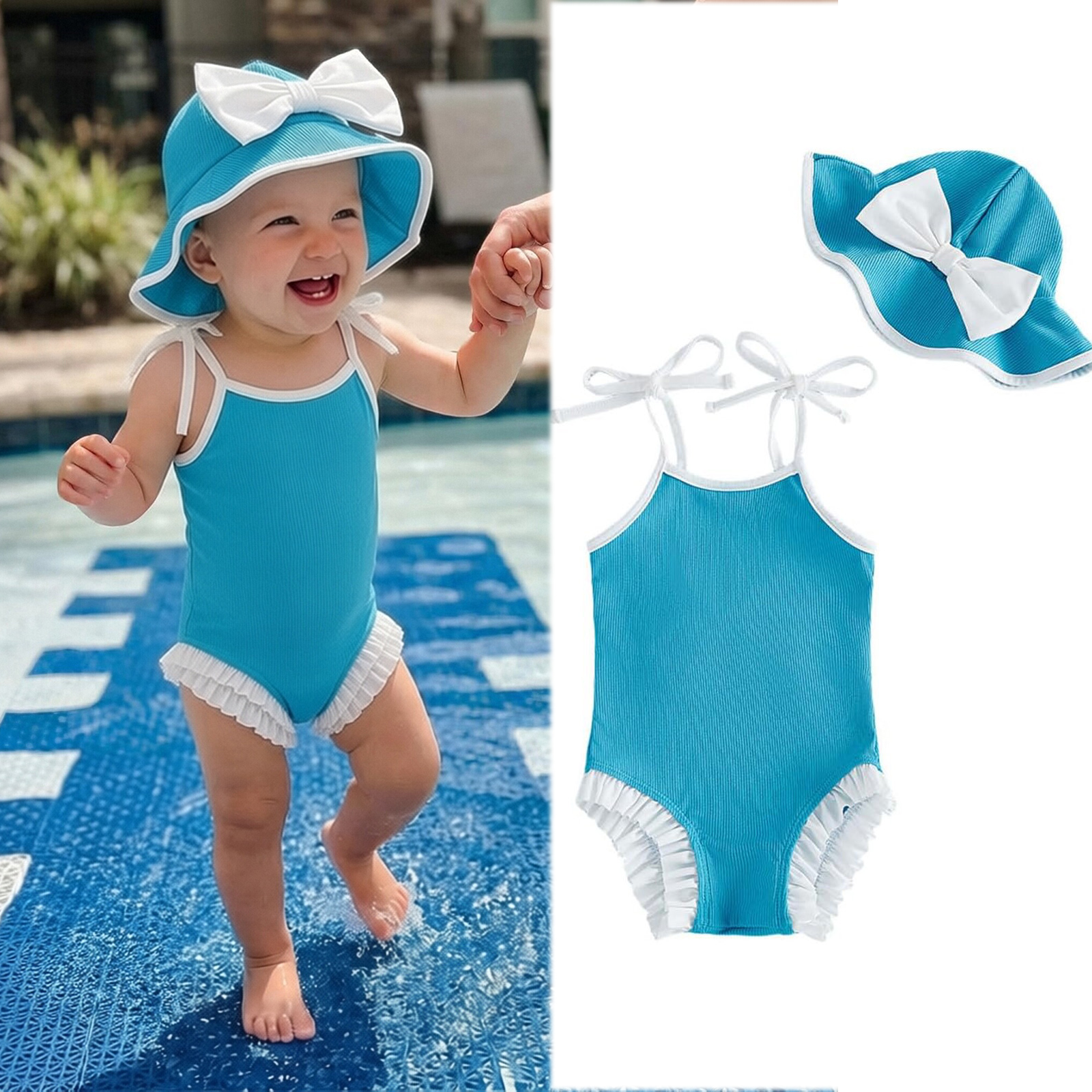 Toddler Bathing Suits For Girls sleeveless 1 Piece Swimsuit Girls Cozy Cute Bathing Suits Girls Bathing Suits Size 12-18 Months